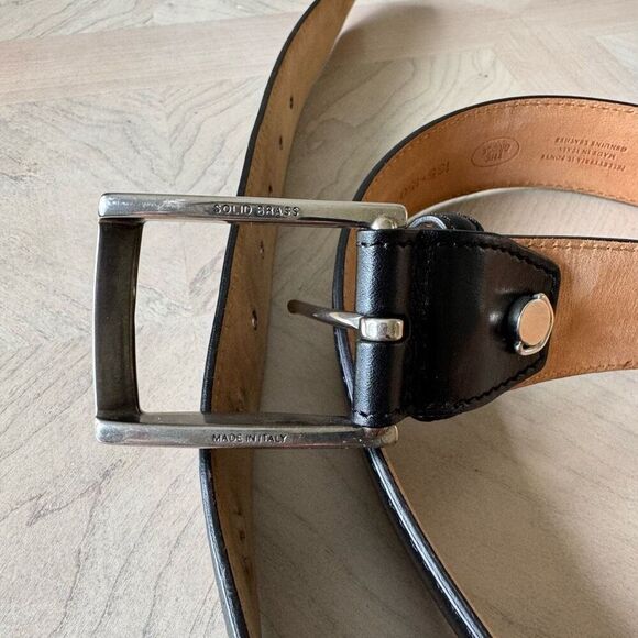 The Bridge Leather Black Belt Made In Italy - Picture 5 of 8